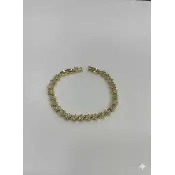 Sıralı Yıldız Tasarımlı Taşlı Cm Bileklik