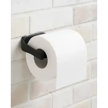 Siyah Tuvalet Kağıdı Tutucu Mat Kaplama Banyo Peçetelik
