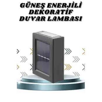 Solar Lamba Dekoratif Aplik Su Geçirmez Led Işıklı Duvar Lambası