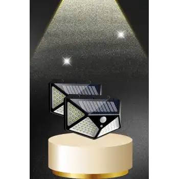 Solar Sensörlü Duvar Lambası Bahçe Lambaso Parlak Beyaz Işık Suya Dayanıklı