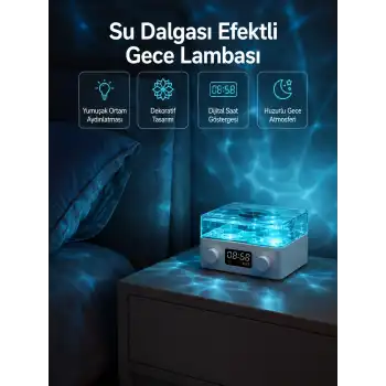 Stereo Sesli Gece Lambalı Bluetooth Hoparlör – Şık Vintage Tasarım