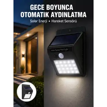 Su Geçirmez 20 LED Solar Aydınlatma | Dış Mekan için PIR Hareket Sensörü ile Akıllı Işık Yeni Nesil