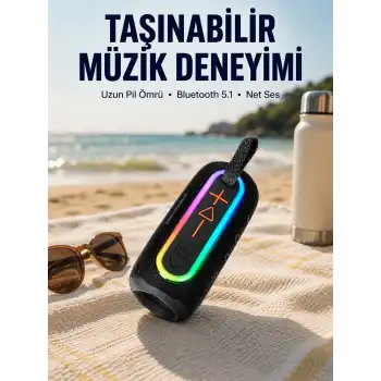 Taşınabilir Bluetooth Hoparlör Kırmızı IP67 Su Geçirmez Yeni Nesil