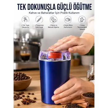 Taşınabilir Kahve & Baharat Öğütücü, Kolay Temizlenebilir ve Uzun Ömürlü Paslanmaz Çelik