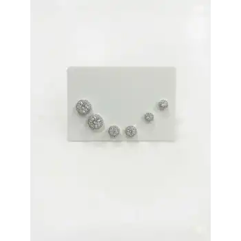 Taşlı Altılı Küpe