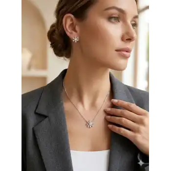 Taşlı Çiçek Detaylı Set