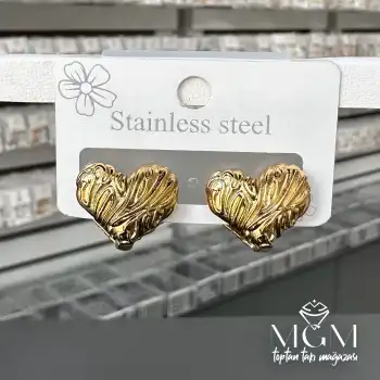 Taşsız Gold Kaplama Küpe