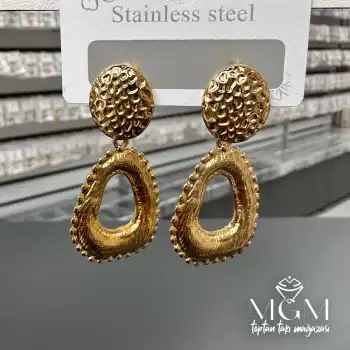 Taşsız Gold Kaplama Küpe
