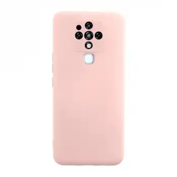 Tecno Camon 16 Kılıf Nano İçi Kadife Silikon - Pudra