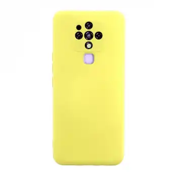 Tecno Camon 16 Kılıf Nano İçi Kadife Silikon - Sarı