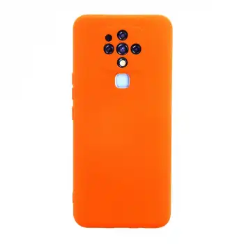 Tecno Camon 16 Kılıf Nano İçi Kadife Silikon - Turuncu