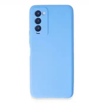 Tecno Camon 18 Kılıf First Silikon - Mavi