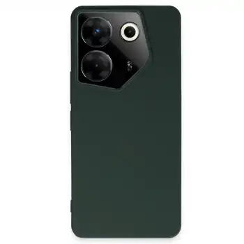 Tecno Camon 20 Pro 5g Kılıf First Silikon - Koyu Yeşil