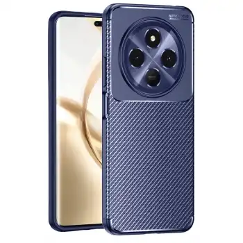 Tecno Spark 30 Kılıf Auto Focus Karbon Kapak - Lacivert