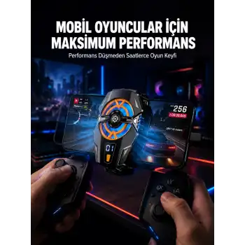 Telefon Soğutucu Radyatör Type-C Bağlantılı 2 Kademeli Dijital Kontrollü