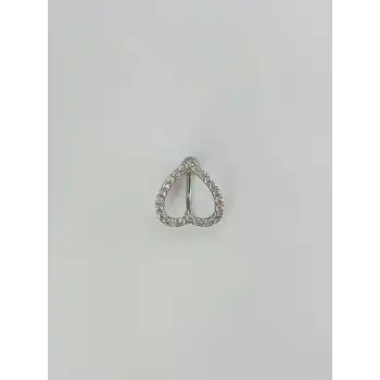 Ters Kalp Detaylı Göbek Piercing
