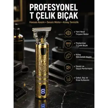 Tıraş Makinesi Çizik Tıraş Paslanmaz Çelik Uzun Ömürlü Şarjlı