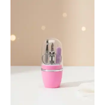 Tırnak Bakım Manikür Pedikür Seti 4 Parça Pembe Minimal ve Dayanıklı