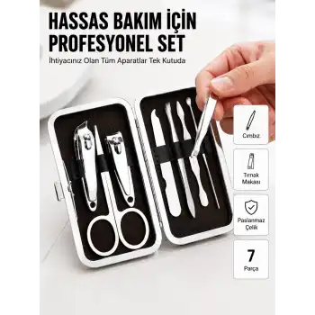 Tırnak ve Kaş Bakımına Özel Paslanmaz Çelik Set
