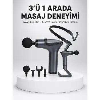 Titreşimli Şarjlı Masaj Aleti 3in1 Fonksiyonel Çok Amaçlı Model Yeni Nesil