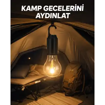 Type-C Şarjlı LED Kamp Lambası – Uzun Ömürlü Pil ve Yüksek Parlaklık