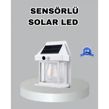 Üç Modlu Güneş Enerjili Duvar Lambası 1800mAh Bataryalı ve Hareket Sensörlü