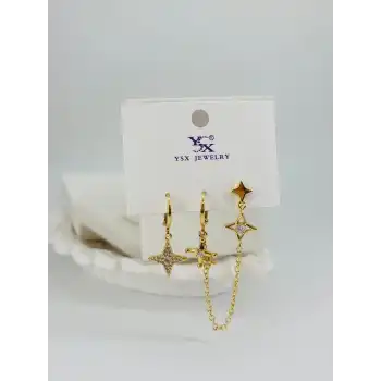 Üçlü Kombin Küpe
