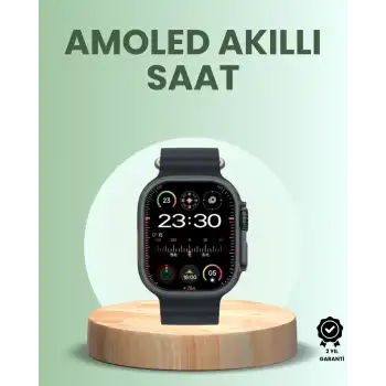 Ultra Akıllı Saat AMOLED Display 15 Gün Dayanıklı Batarya