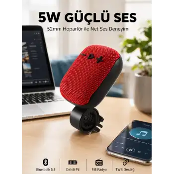 USB TF Kart ve FM Radyolu Bluetooth Hoparlör 5W