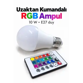 Uzaktan Kumandalı RGB LED Ampul