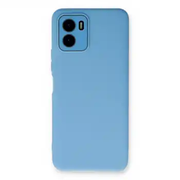 Vivo Y15s Kılıf Lansman Glass Kapak - Mavi