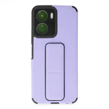 Vivo Y16 Kılıf Mega Standlı Silikon - Lila