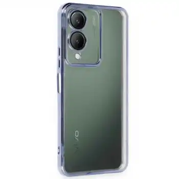Vivo Y17s Kılıf Razer Lensli Silikon - Açık Mavi