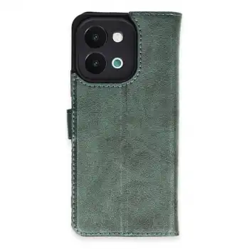 Vivo Y28 Kılıf Trend S Plus Kapaklı Kılıf - Yeşil