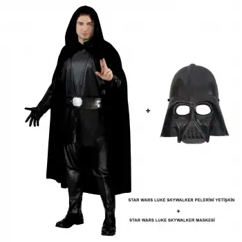 Wars Luke Skywalker Pelerini Yetişkin Ve Maskesi