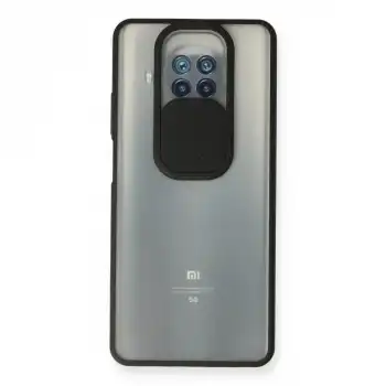 Xiaomi Mi 10t Lite Kılıf Palm Buzlu Kamera Sürgülü Silikon - Siyah