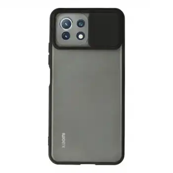 Xiaomi Mi 11 Lite Kılıf Palm Buzlu Kamera Sürgülü Silikon - Siyah