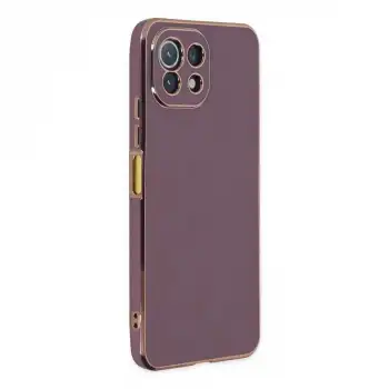 Xiaomi Mi 11 Lite Kılıf Volet Silikon - Mor