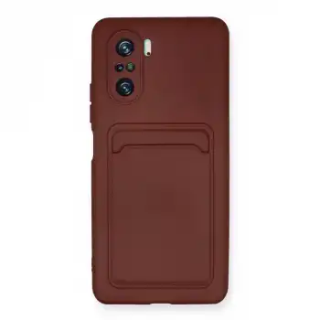 Xiaomi Mi 11i Kılıf Kelvin Kartvizitli Silikon - Bordo