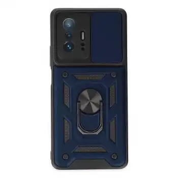 Xiaomi Mi 11t Pro Kılıf Pars Lens Yüzüklü Silikon - Lacivert