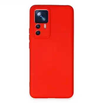 Xiaomi Mi 12t Pro Kılıf Nano İçi Kadife Silikon - Kırmızı