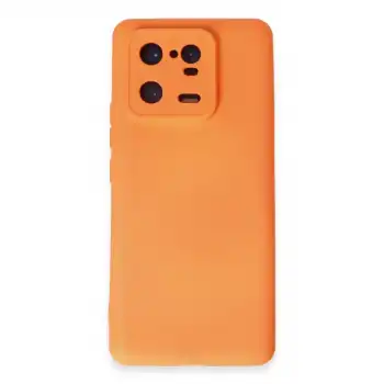 Xiaomi Mi 13 Pro Kılıf Nano İçi Kadife Silikon - Turuncu