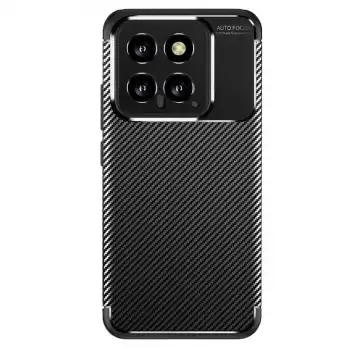 Xiaomi Mi 14t Kılıf Auto Focus Karbon Kapak - Siyah