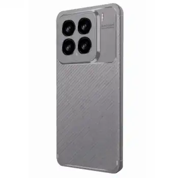 Xiaomi Mi 15 Kılıf Auto Focus Karbon Kapak - Gri