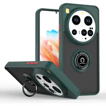 Xiaomi Mi 15 Ultra Kılıf Montreal Yüzüklü Silikon Kapak - Yeşil