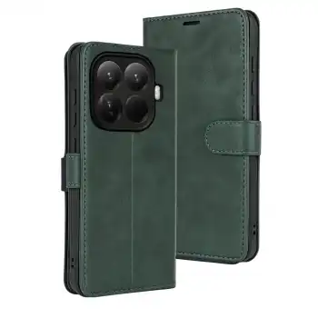 Xiaomi Mi 15t Pro Trend S Plus Kapaklı Kılıf - Yeşil