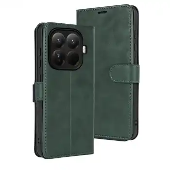 Xiaomi Mi 15t Pro Trend S Plus Kapaklı Kılıf - Yeşil