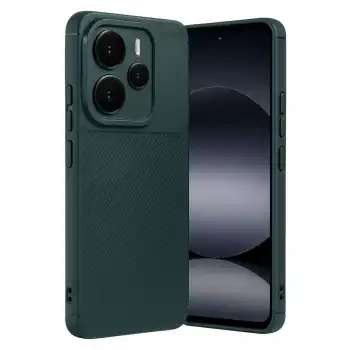 Xiaomi Note 14 5g Auto Focus Karbon Kapak - Koyu Yeşil