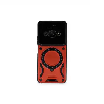 Xiaomi Poco C61 Kılıf Joy Lens Standlı Kapak - Kırmızı