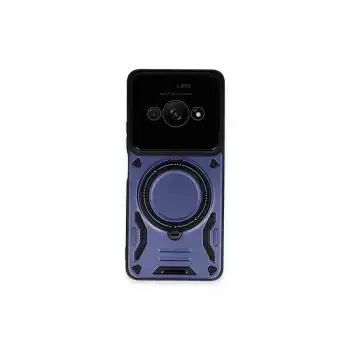 Xiaomi Poco C61 Kılıf Joy Lens Standlı Kapak - Lacivert